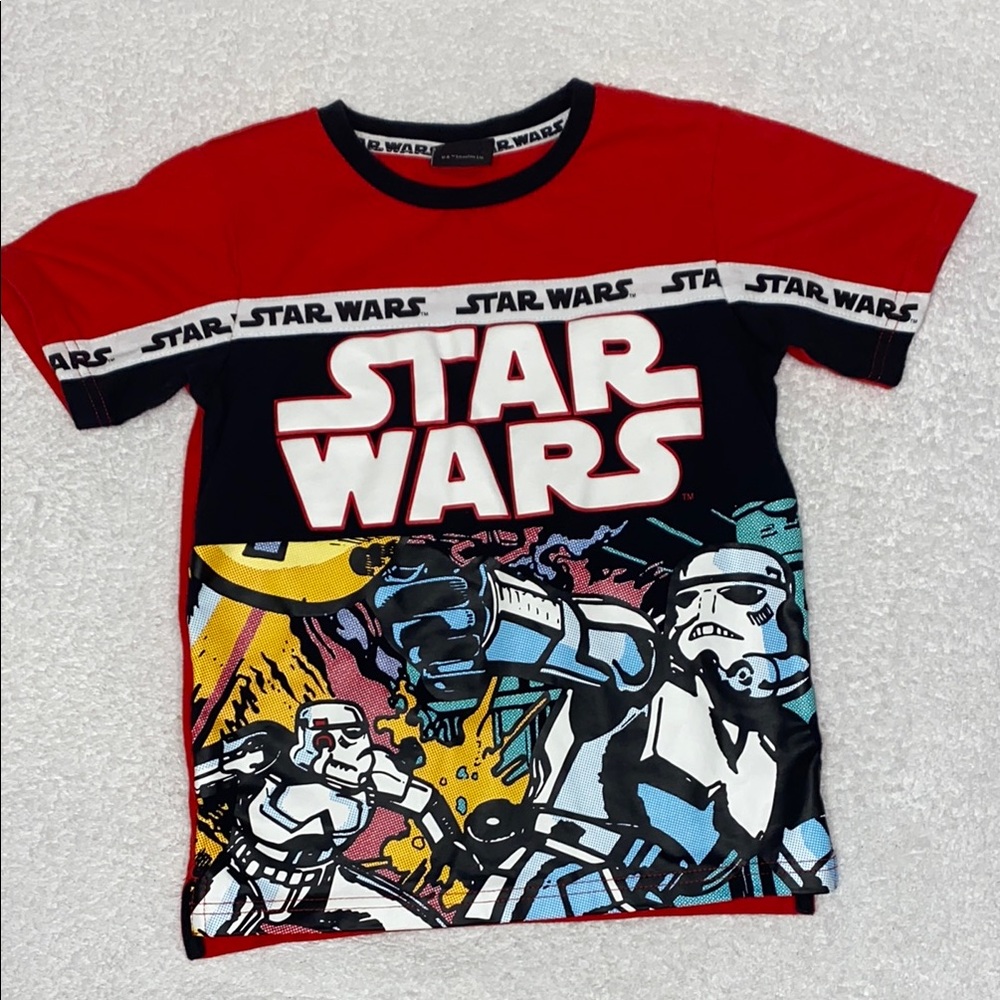 Tu Star Wars Kids Red and Black Graphic T-Shirt 6/7